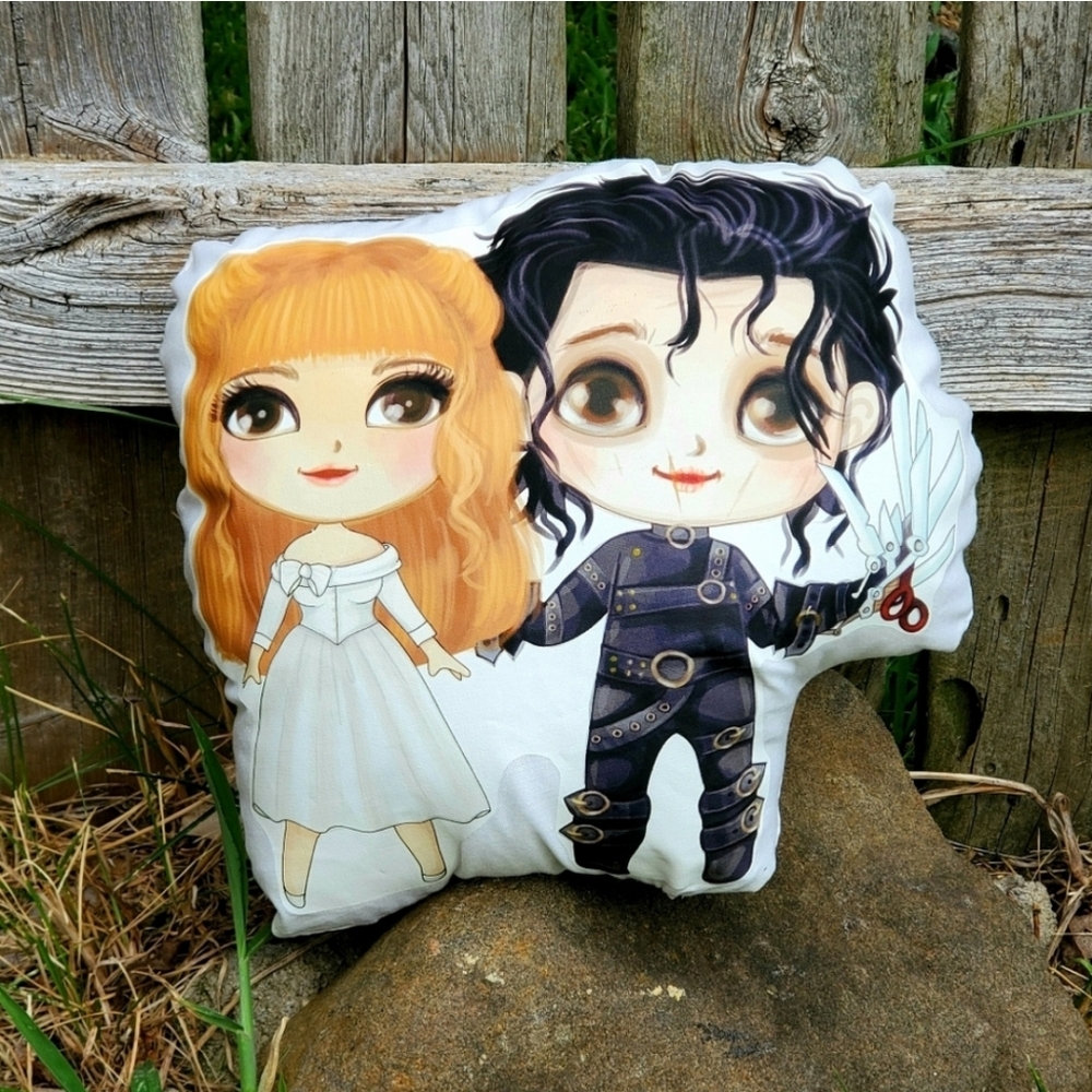 Edward Scissorhands Couple Pillow Pal. New.